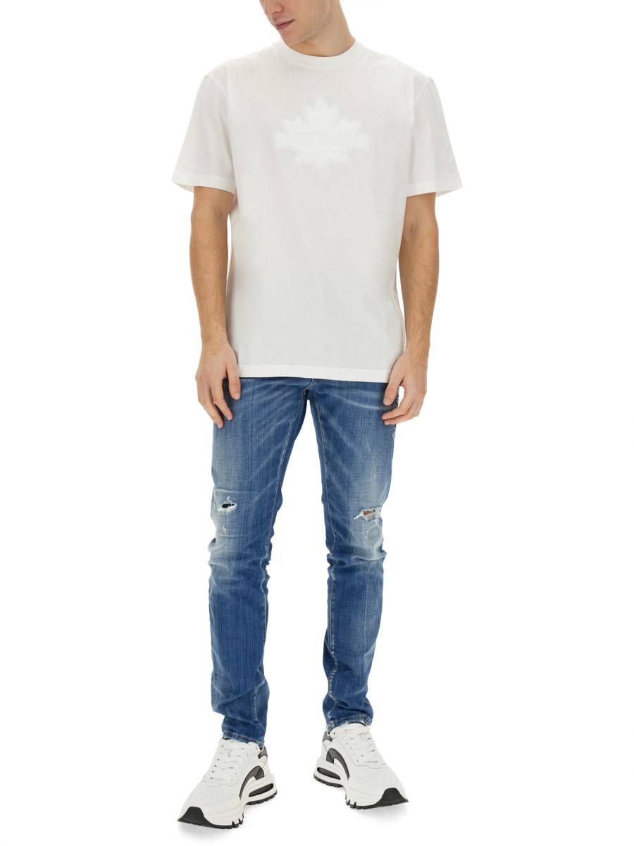 DSQUARED T-SHIRT IN COTONE CON LOGO Spedizione Gratuita