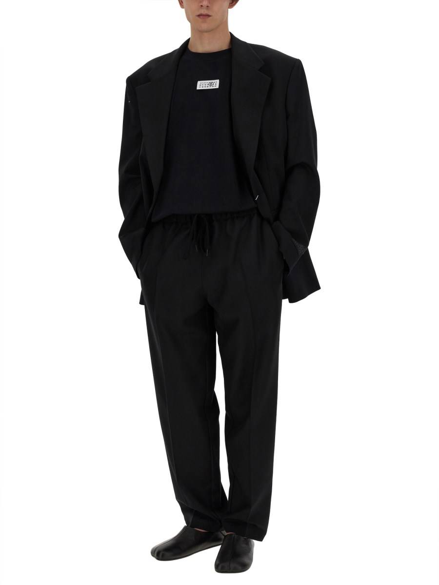 MM6 MAISON MARGIELA PANTALONE IN LANA CON GAMBA AFFUSOLATA Hotsell