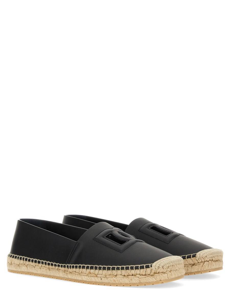 DOLCE & GABBANA ESPADRILLA IN PELLE CON LOGO Vendite Flash