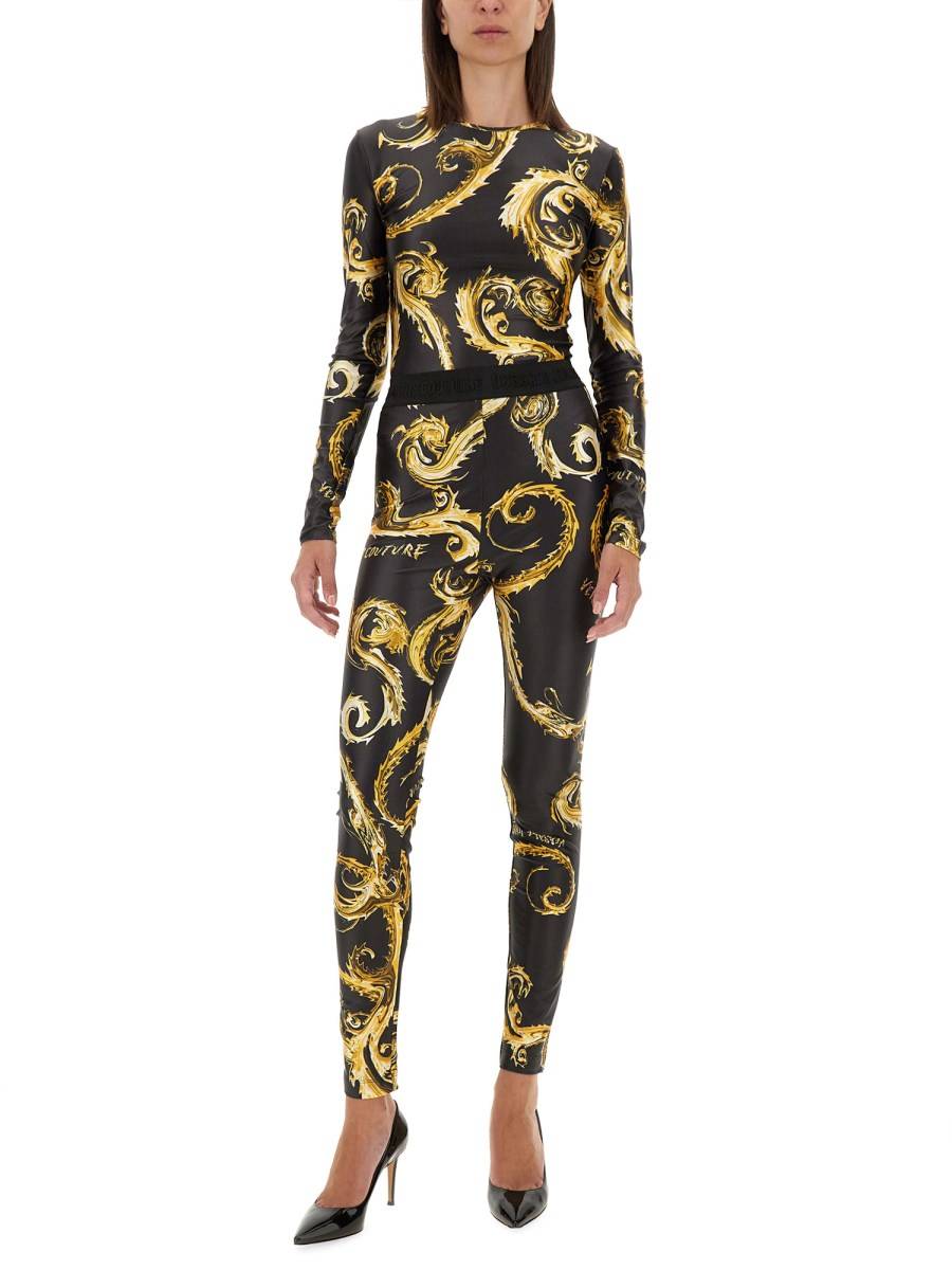 VERSACE JEANS COUTURE LEGGINGS CON STAMPA 50% di sconto per tempo limitato