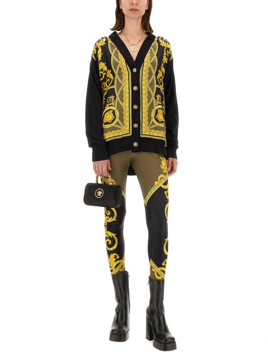 VERSACE MAGLIA IN TWILL DI SETA COUPE DES DIEUX Italy
