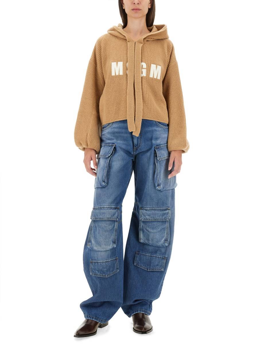 MSGM JEANS CARGO IN DENIM DI COTONE Pezzi Unici