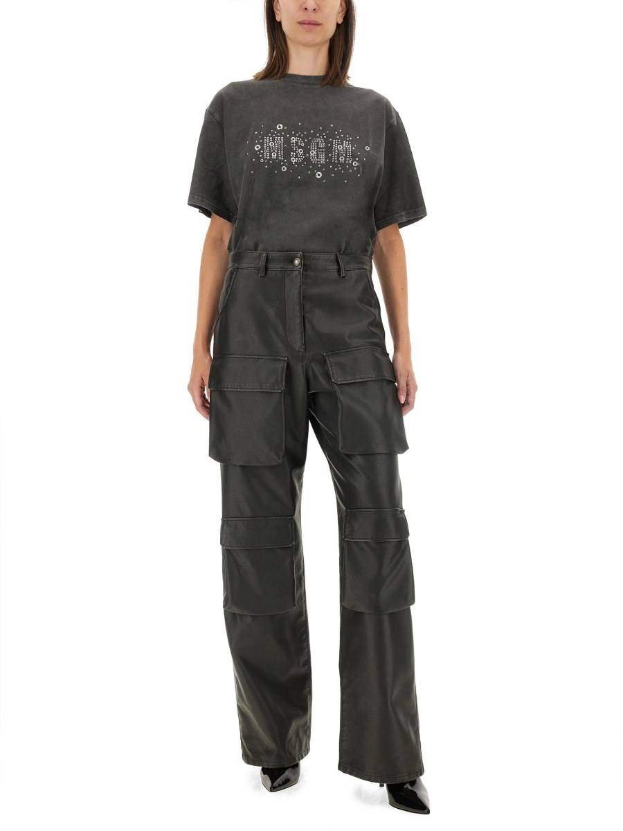 MSGM T-SHIRT IN JERSEY DI COTONE CON LOGO Soddisfazione Garantita