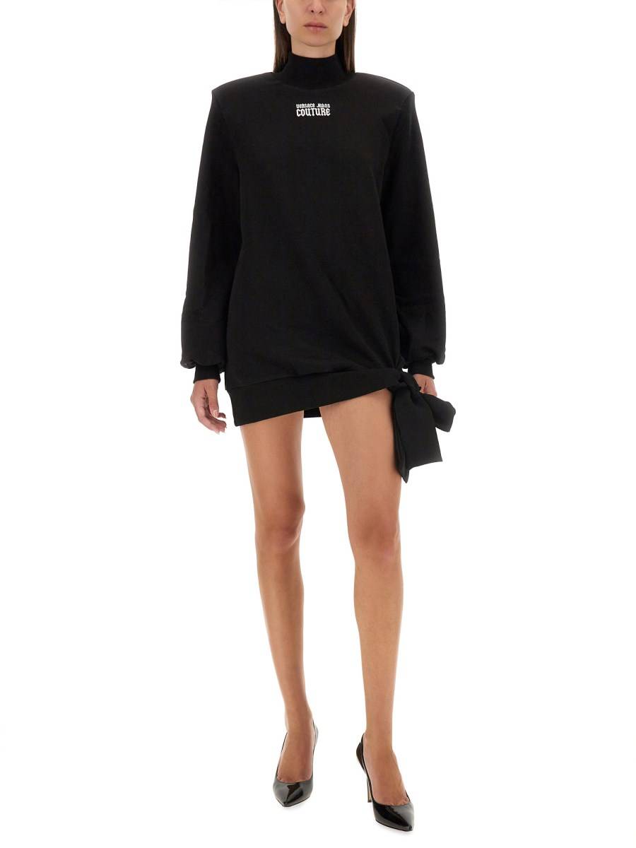 VERSACE JEANS COUTURE ABITO FELPA CON LOGO Vendita Calda