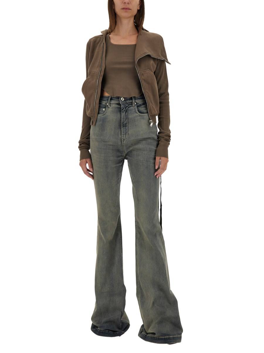 RICK OWENS DRKSHDW FELPA CON ZIP IN COTONE Negozio
