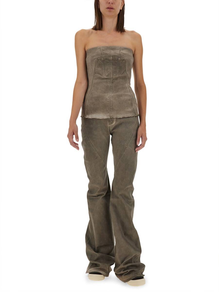 RICK OWENS DRKSHDW PANTALONE IN DENIM Nuova