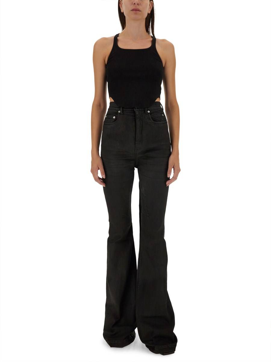 RICK OWENS DRKSHDW PANTALONE IN DENIM Moda