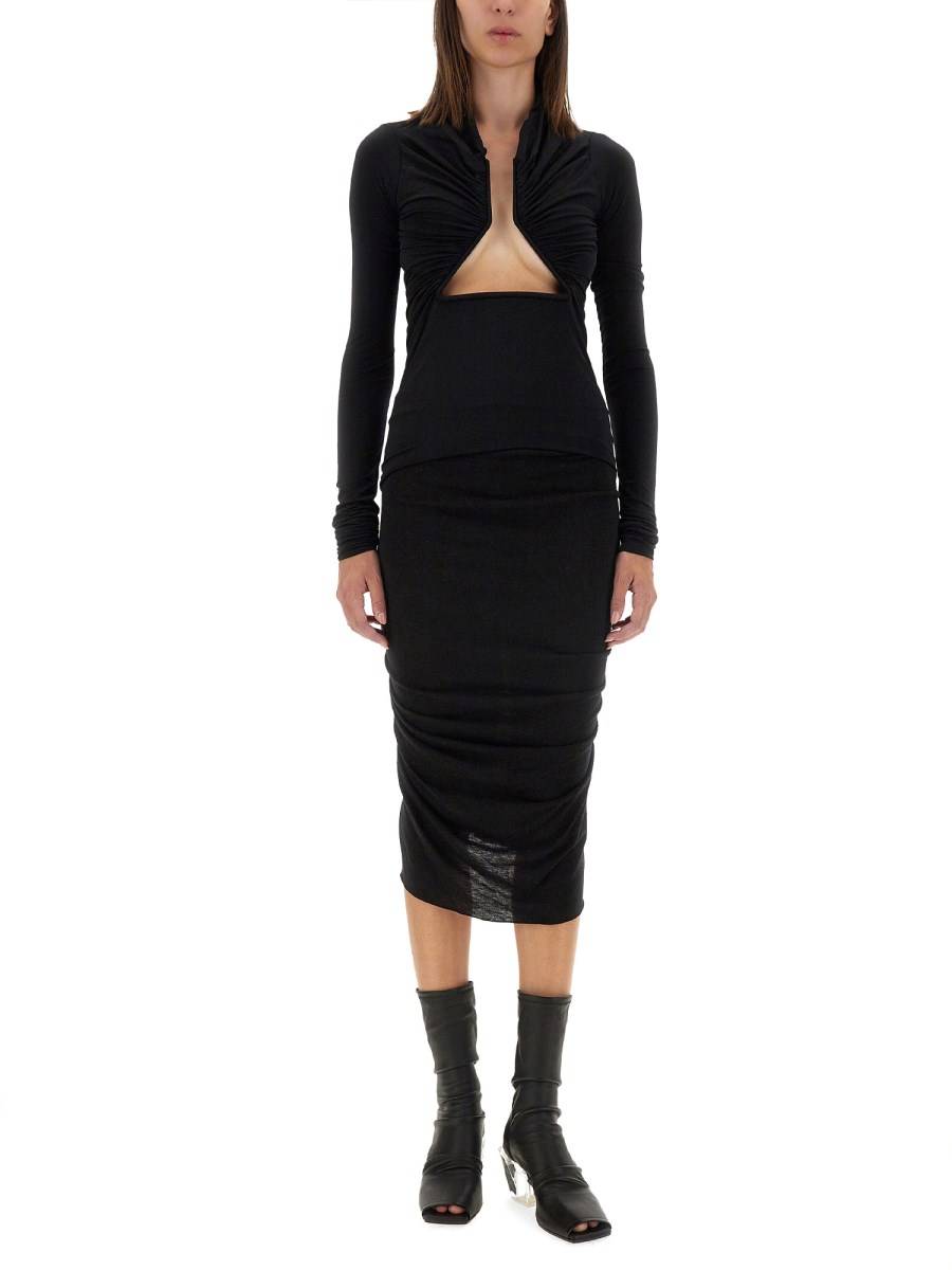 RICK OWENS T-SHIRT PRONG IN NYLON Offerta esclusiva