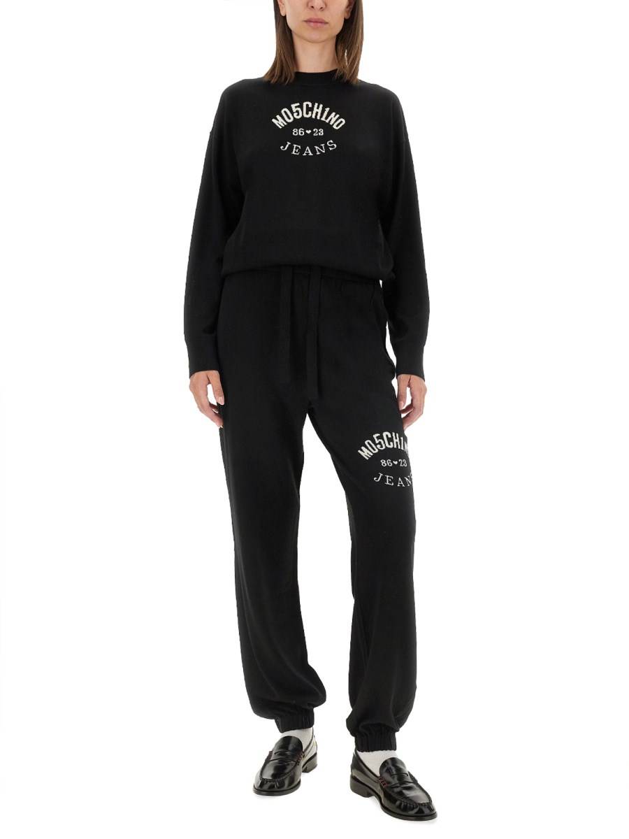 MOSCHINO JEANS MAGLIA IN LANA CON LOGO Offerta migliore