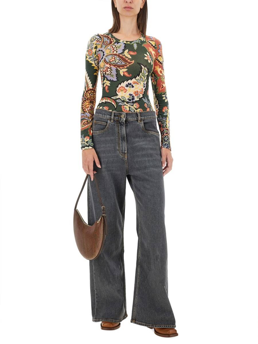 ETRO TOP PAISLEY IN JERSEY Esporta salva