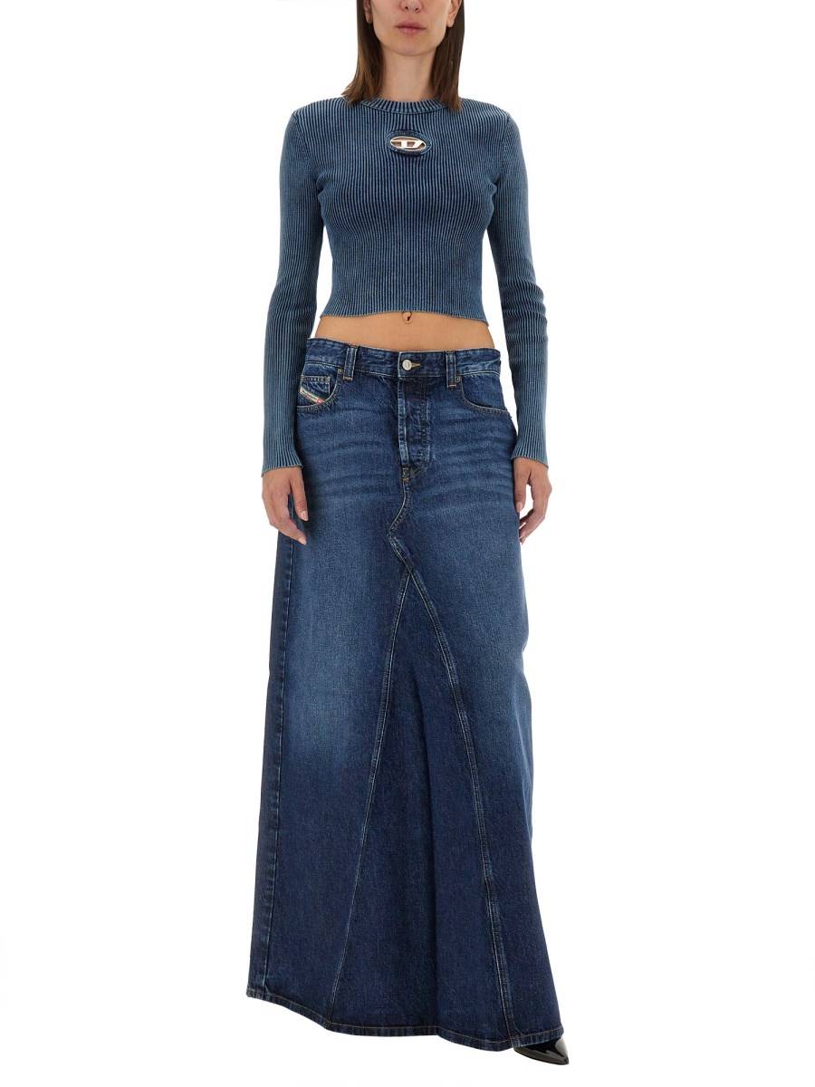 DIESEL TOP IN COTONE CON LOGO In Linea