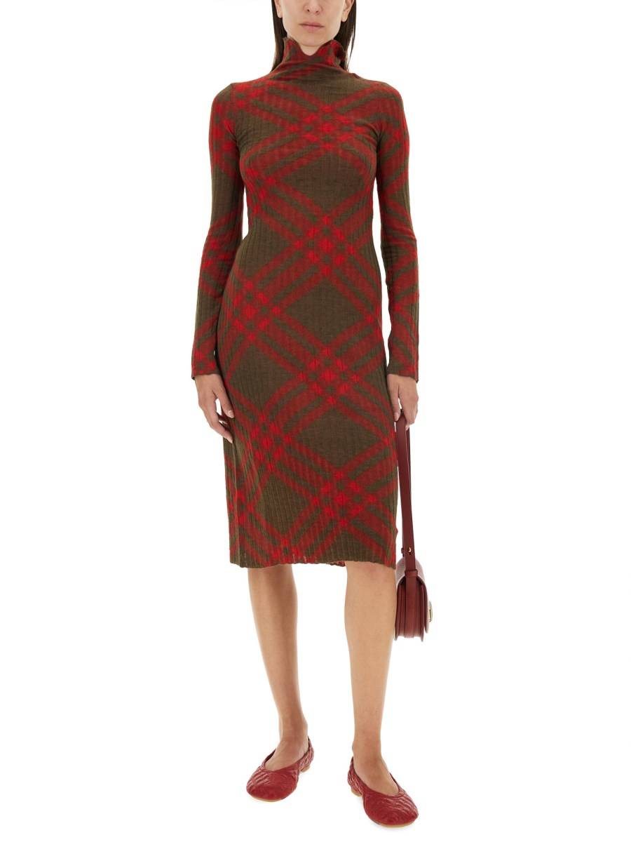 BURBERRY ABITO IN MISTO LANA CHECK Vendita