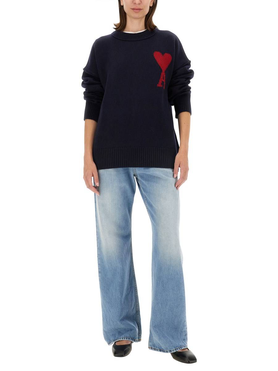AMI PARIS MAGLIA CON RICAMO LOGO Sconto