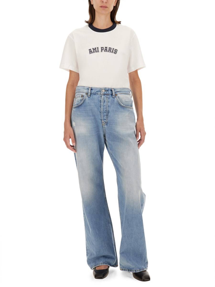 AMI PARIS T-SHIRT IN COTONE CON LOGO Economico
