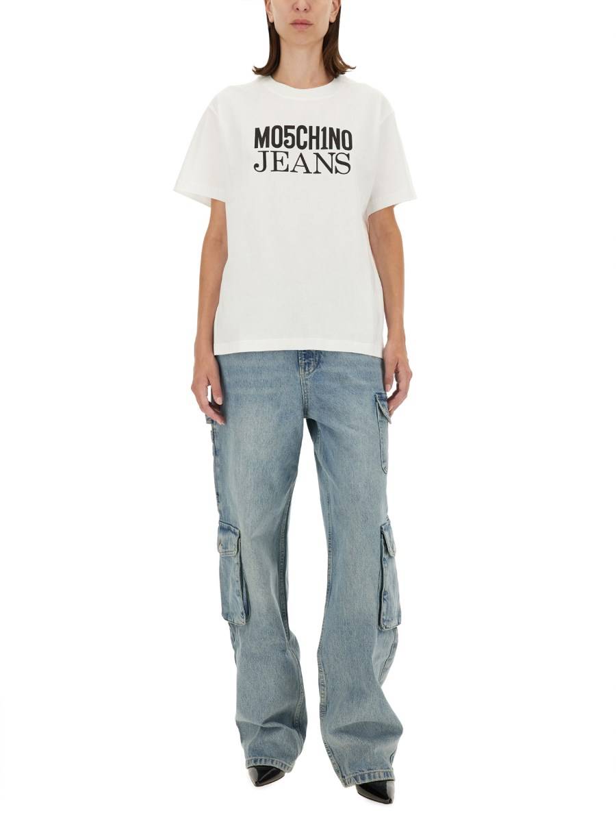 MOSCHINO JEANS T-SHIRT CON LOGO Offerte