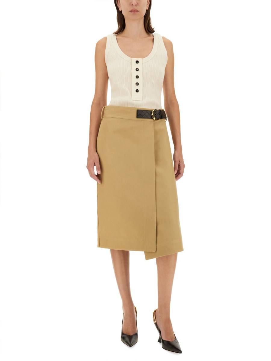 BOTTEGA VENETA GONNA MIDI IN CANVAS Vendite stagionali