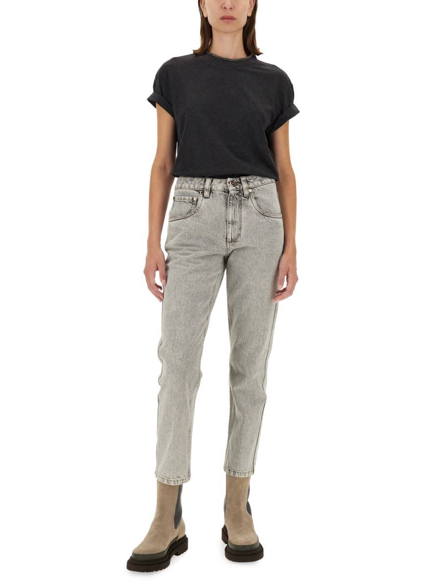 BRUNELLO CUCINELLI JEANS REGULAR FIT IN DENIM DI COTONE Nuovi prodotti