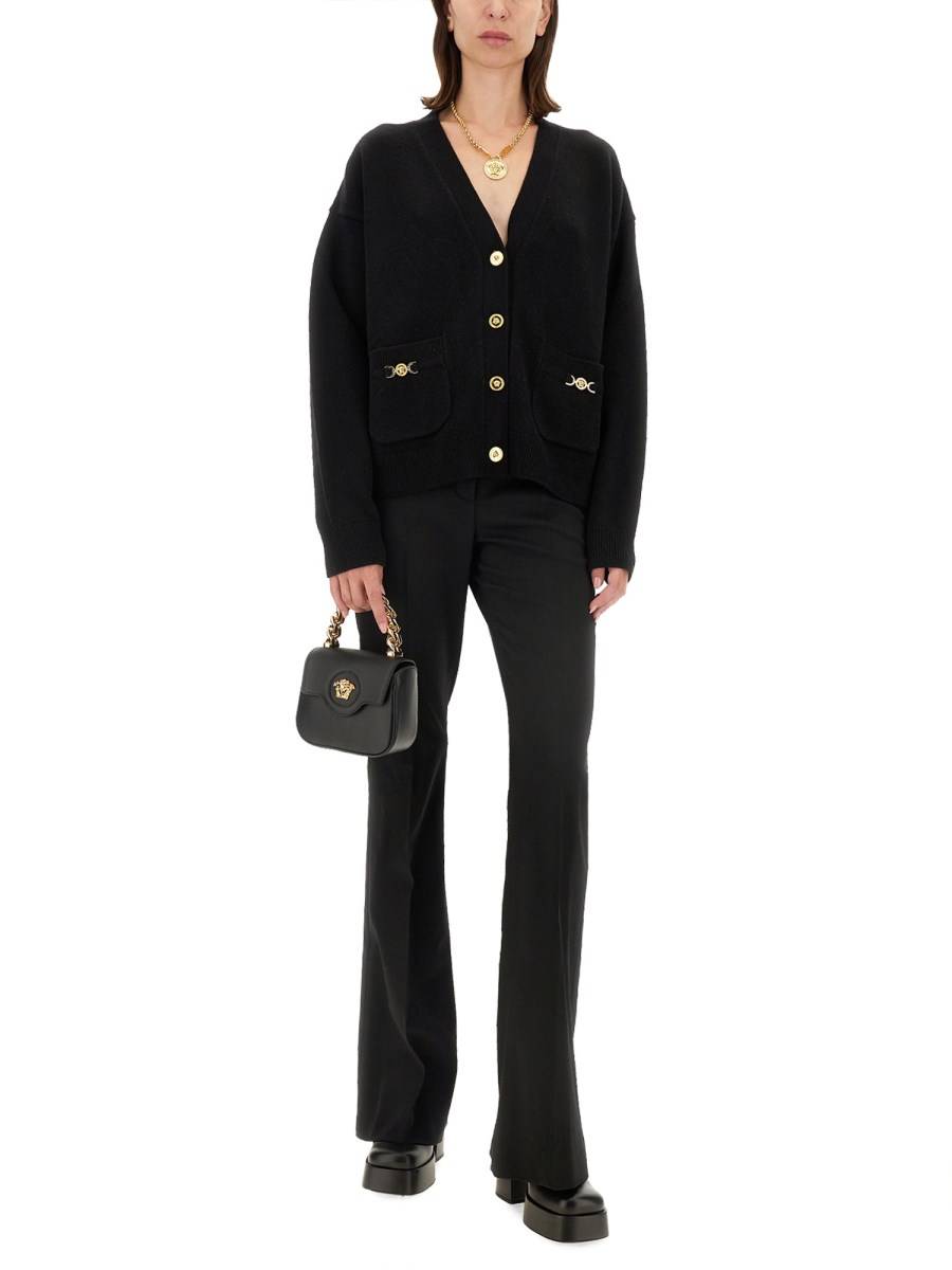 VERSACE CARDIGAN BOXY IN MAGLIA MISTO CASHMERE Ultimi tre giorni