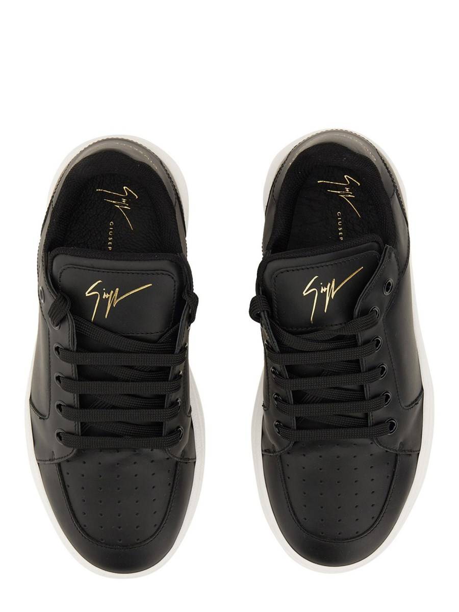 GIUSEPPE ZANOTTI SNEAKER IN PELLE CON LOGO Enormi sconti