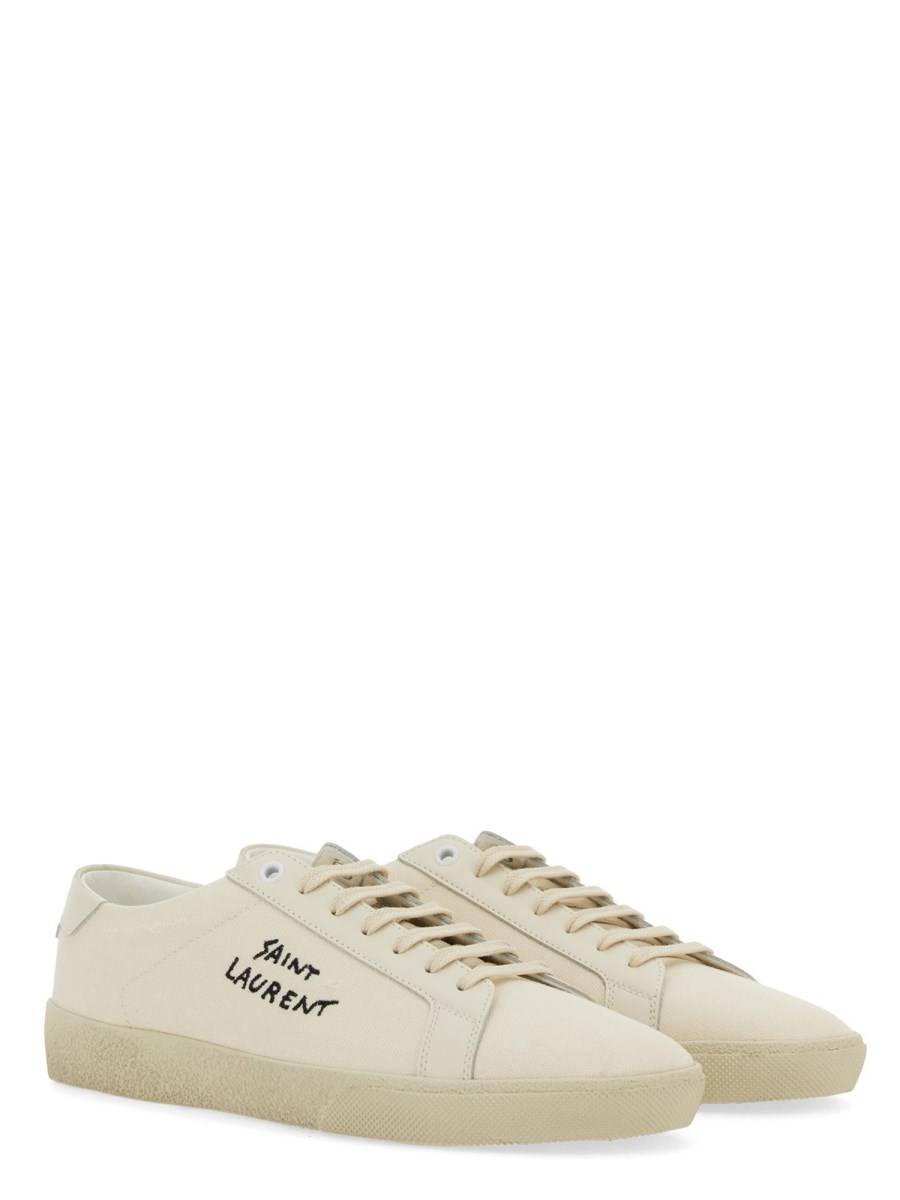 SAINT LAURENT SNEAKER COURT CLASSIC SL/06 IN PELLE E TESSUTO WORN-LOOK Offerte