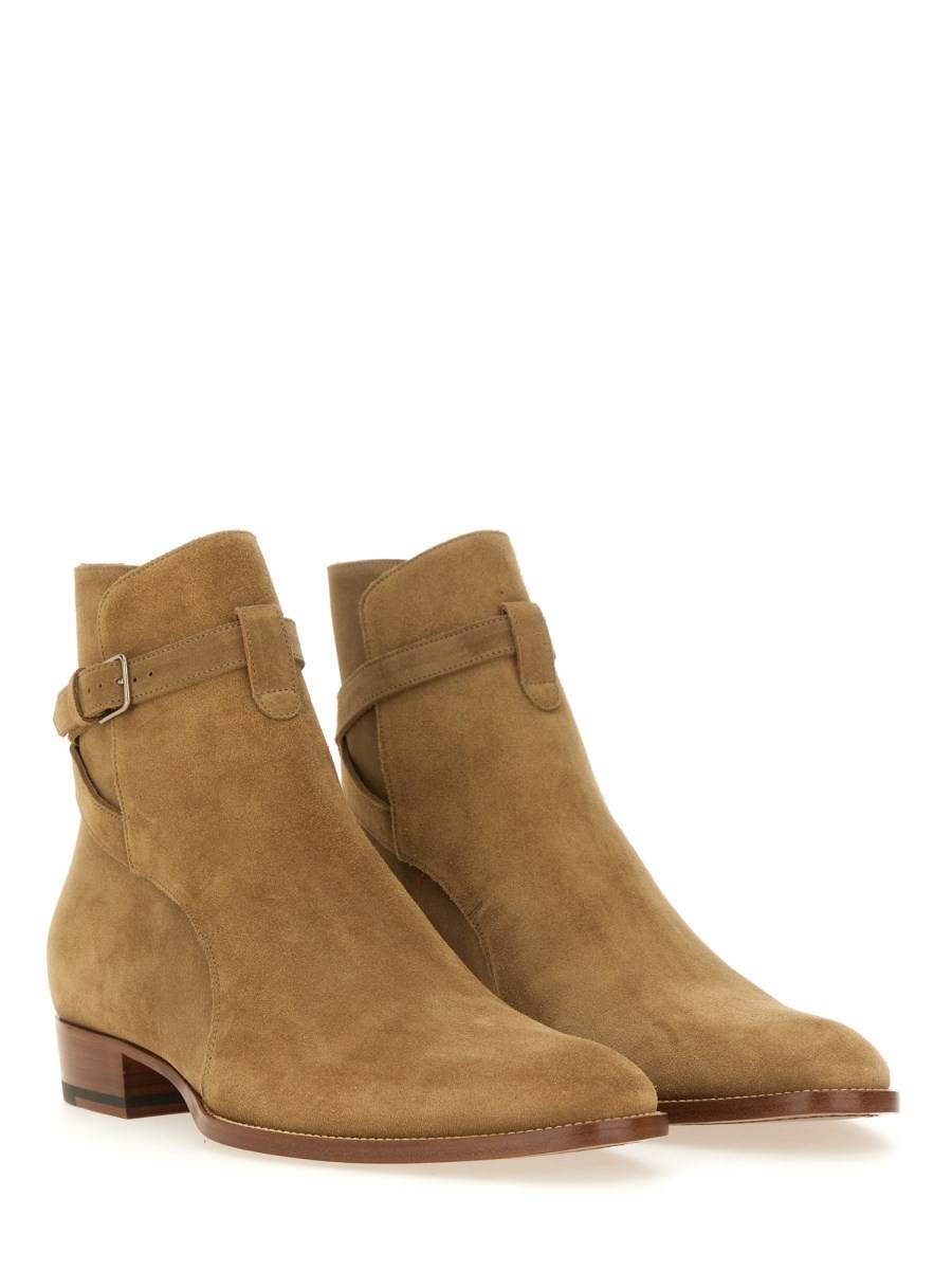 SAINT LAURENT STIVALE WYATT 30 JODHPUR IN PELLE SUEDE Hotsell