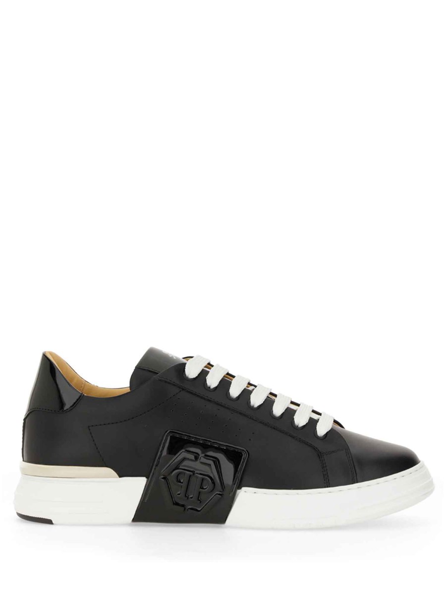 PHILIPP PLEIN SNEAKER IN PELLE CON LOGO Saldi Di Fabbrica
