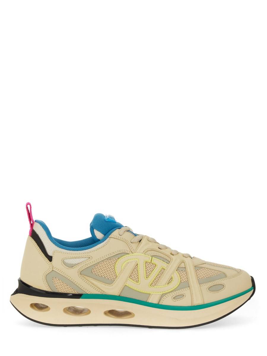 VALENTINO GARAVANI SNEAKER LOW TOP VLOGO EASYJOG IN PELLE E TESSUTO Offerta Pasqua