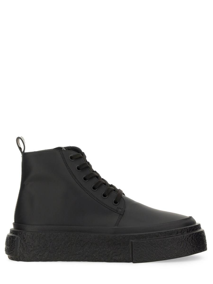 MM6 MAISON MARGIELA SNEAKER STRINGATA IN PELLE Offerta migliore