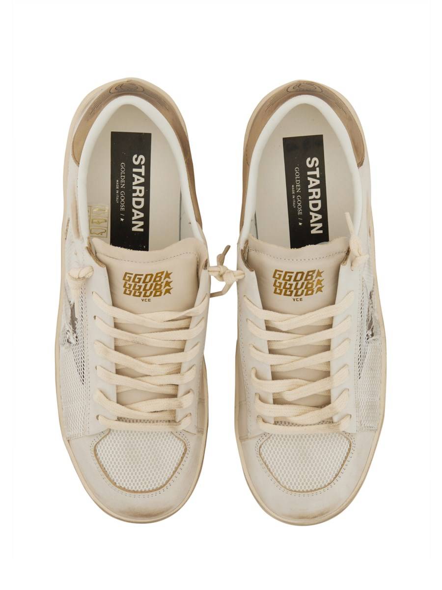 GOLDEN GOOSE SNEAKER "STARDAN" IN RETE E PELLE NABUK Liquidazione