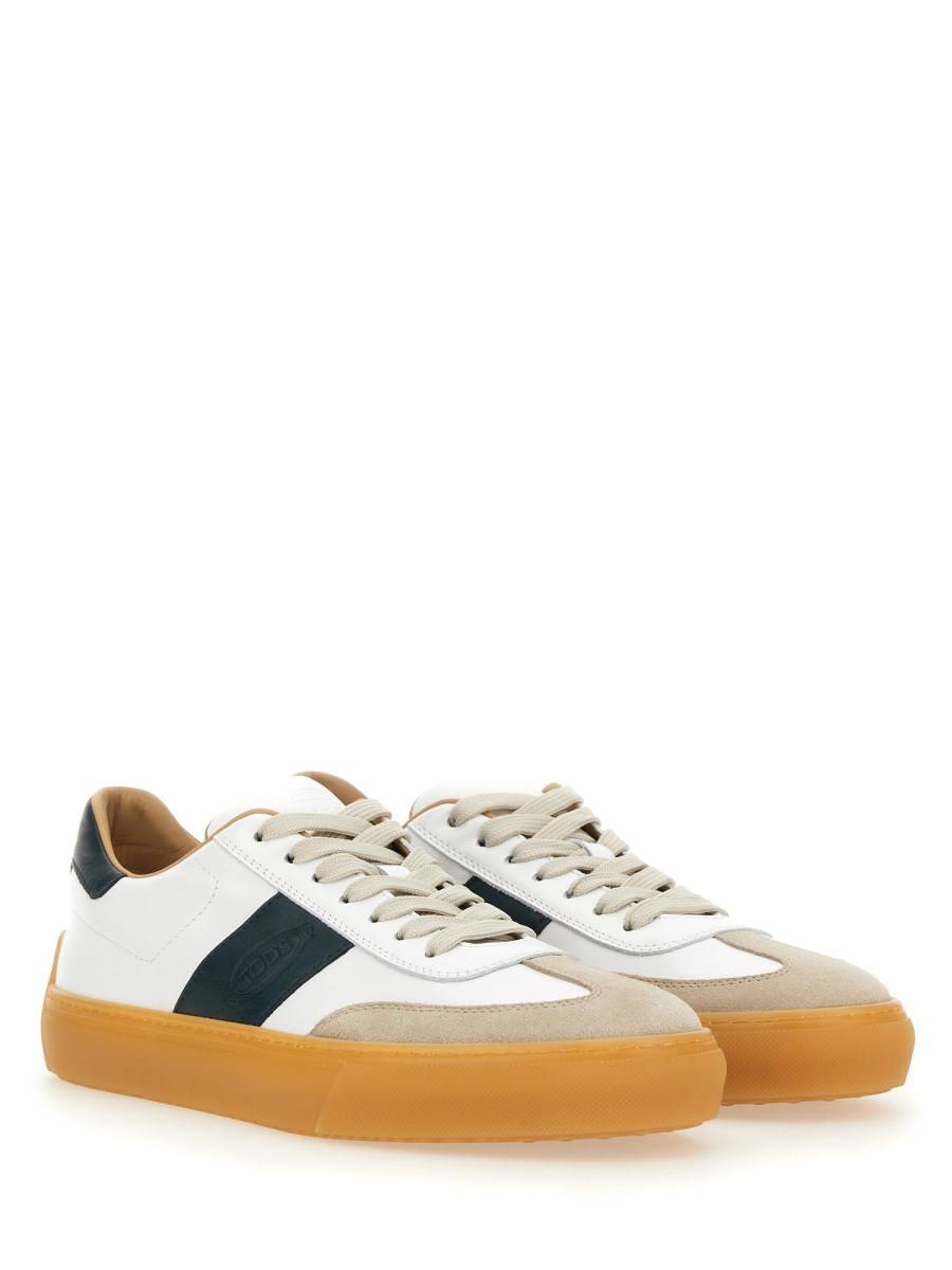 TOD&#39;S SNEAKER IN PELLE CON LOGO Italia