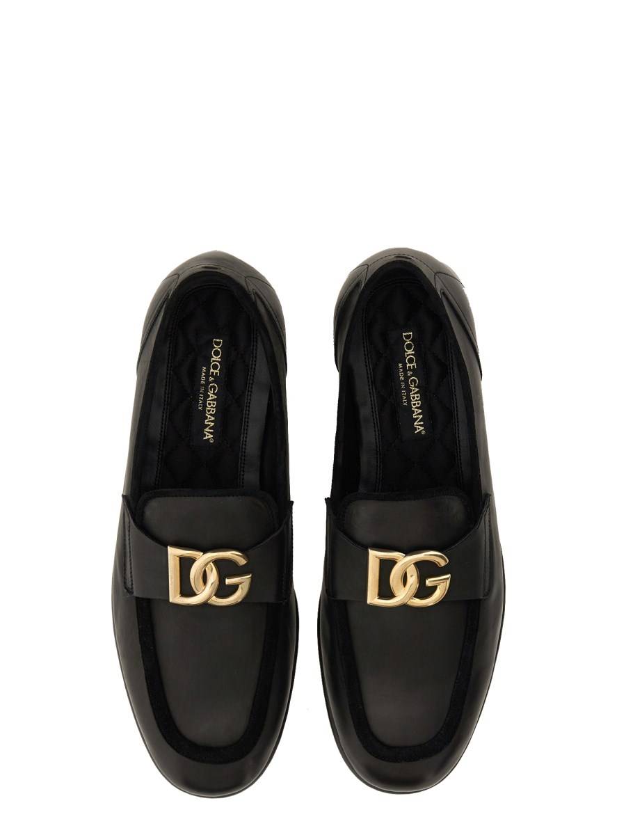 DOLCE & GABBANA MOCASSINO IN PELLE CON LOGO Qualità Garantita