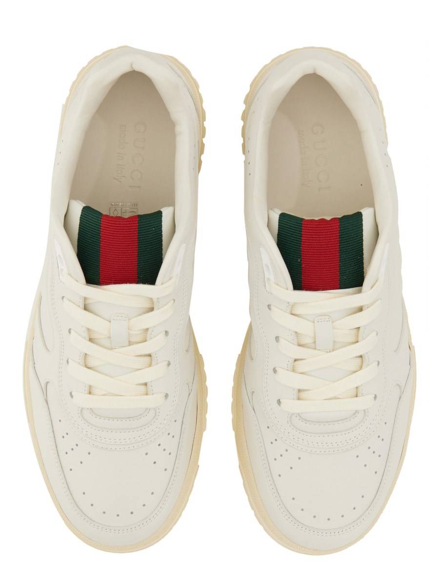 GUCCI SNEAKER RE-WEB IN PELLE Affare Del Giorno
