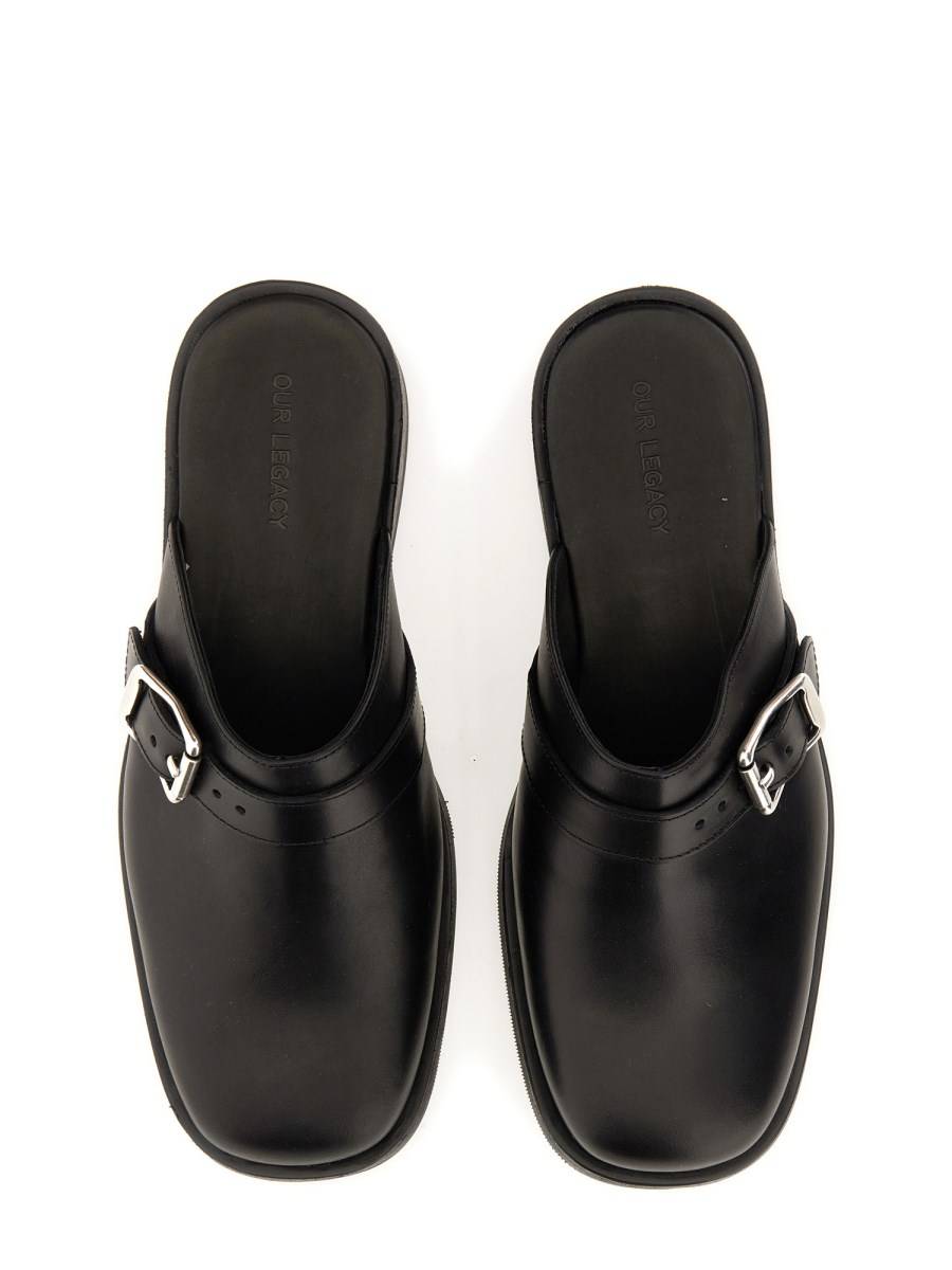 OUR LEGACY MULE CAMION IN PELLE SPAZZOLATA Outlet