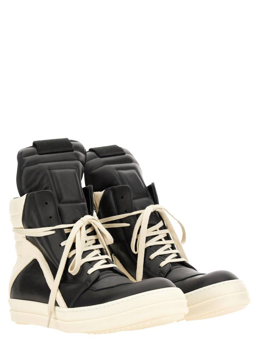 RICK OWENS SNEAKER "GEOBASKET" IN PELLE Vendita Economica