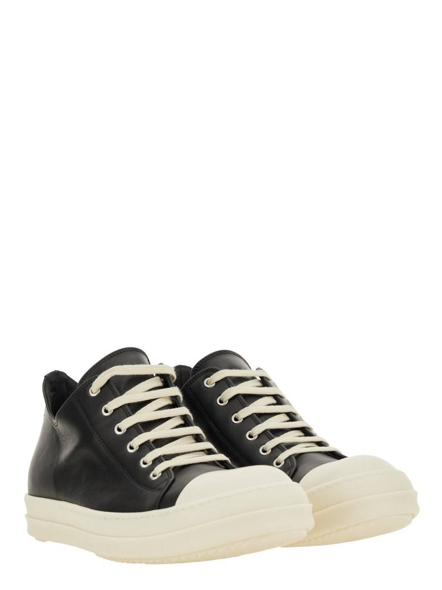 RICK OWENS SNEAKER LOW TOP IN PELLE Saldi Di Fabbrica