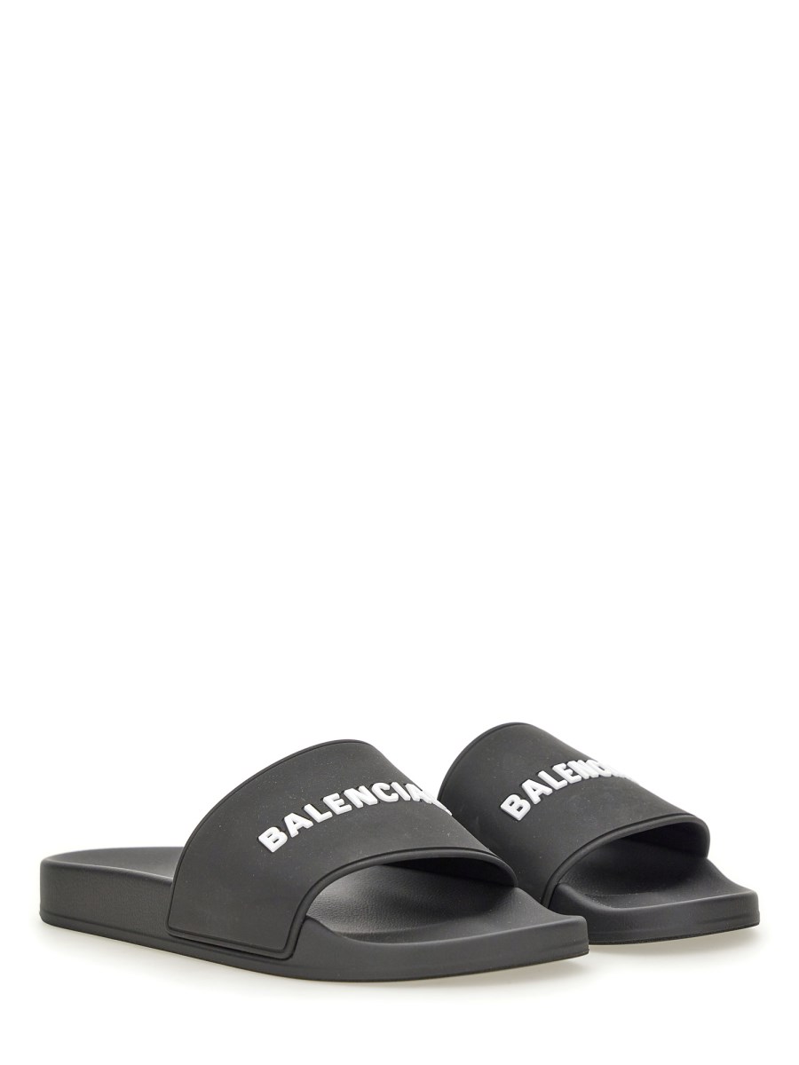 BALENCIAGA SANDALO SLIDE CON LOGO In Saldo