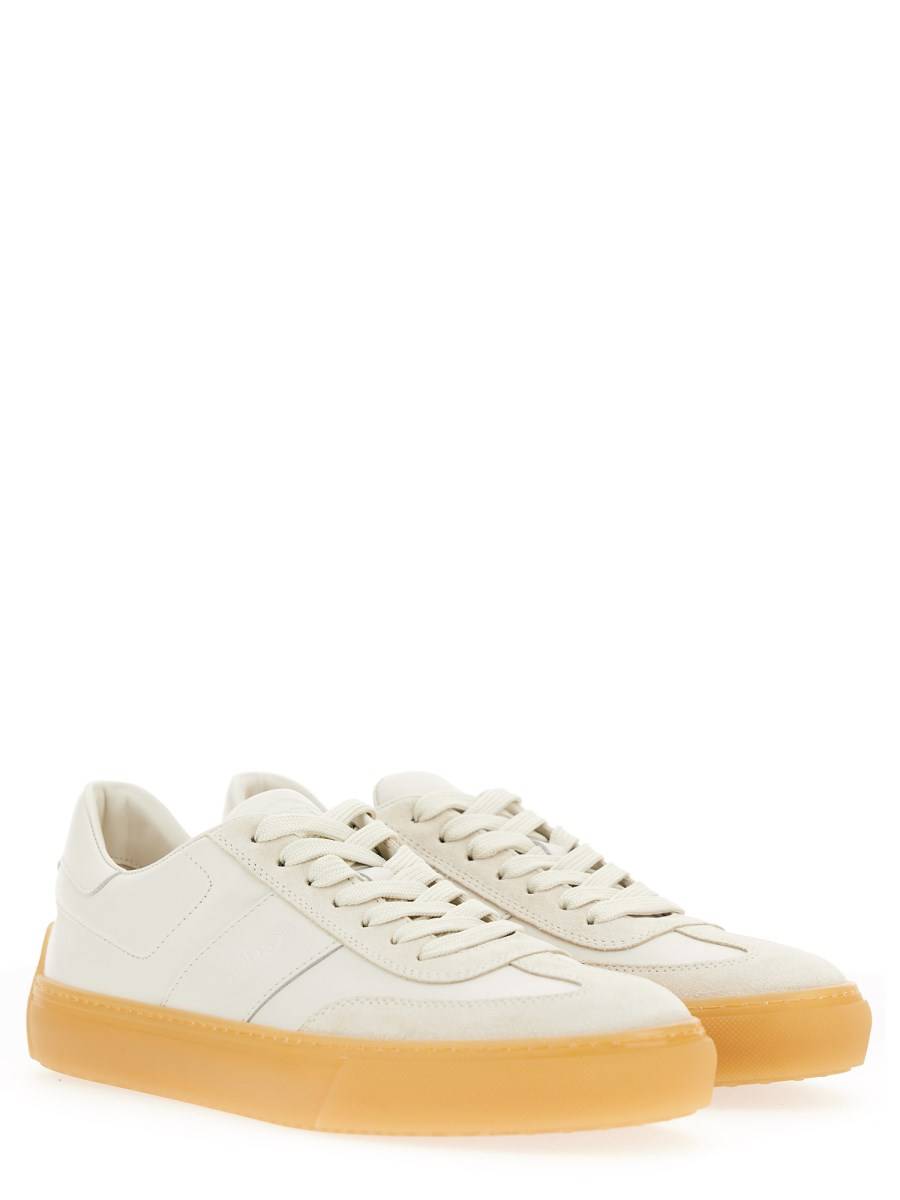 TOD&#39;S SNEAKER IN PELLE CON LOGO Nuova