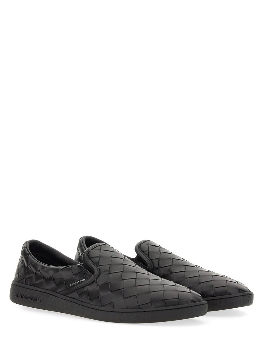 BOTTEGA VENETA SNEAKER "SAWYER" IN PELLE CON MOTIVO INTRECCIATO Offerta Giorno del Papà