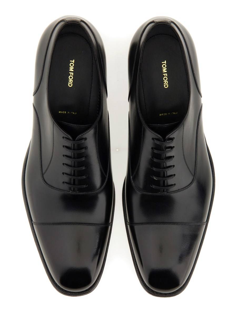 TOM FORD STRINGATA DERBY CLAYDON IN PELLE Latest fashion