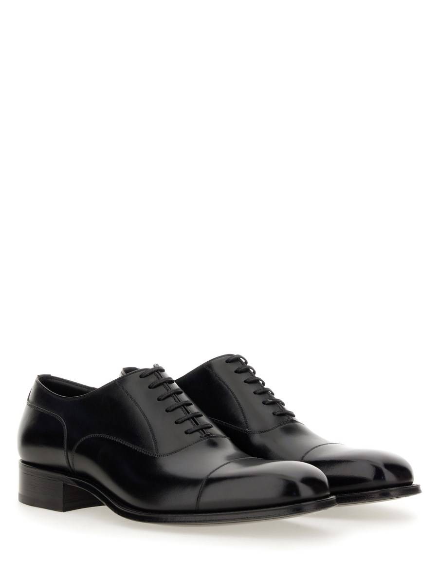 TOM FORD STRINGATA DERBY CLAYDON IN PELLE Latest fashion