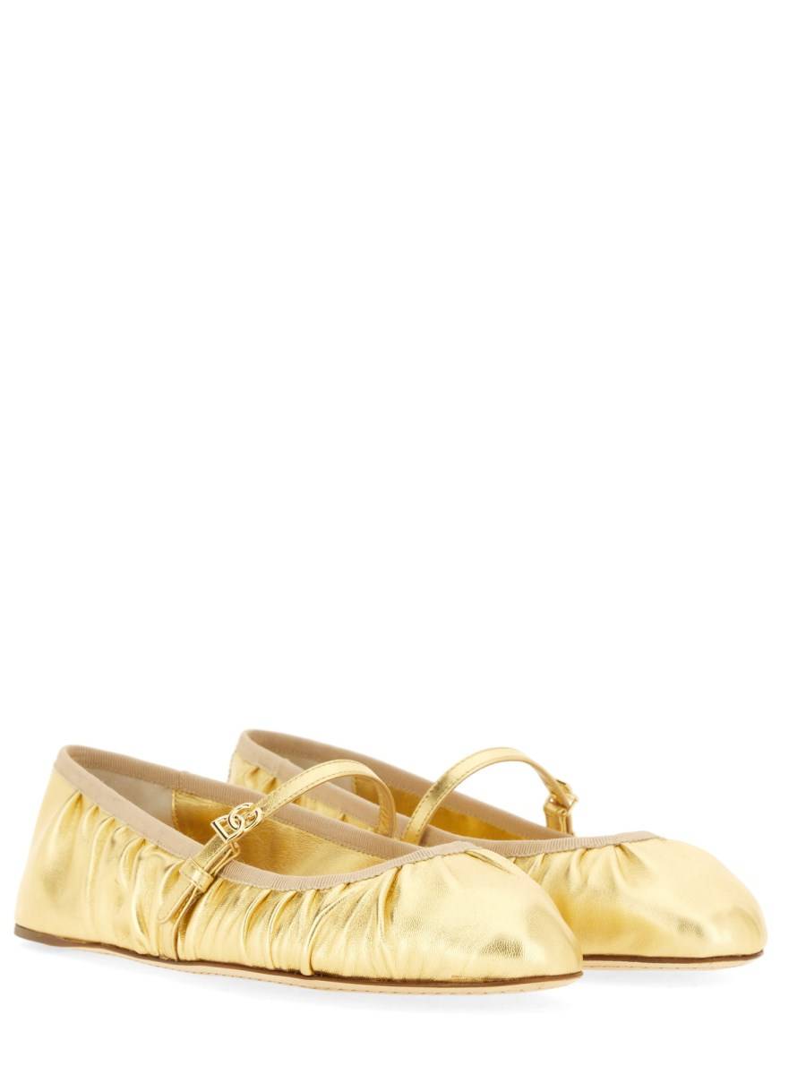 DOLCE & GABBANA BALLERINA IN NAPPA MORDORÉ Ritorno libero