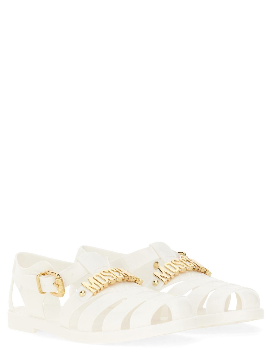 MOSCHINO SANDALO JELLY CON LOGO LETTERING Sostegno trimestrale