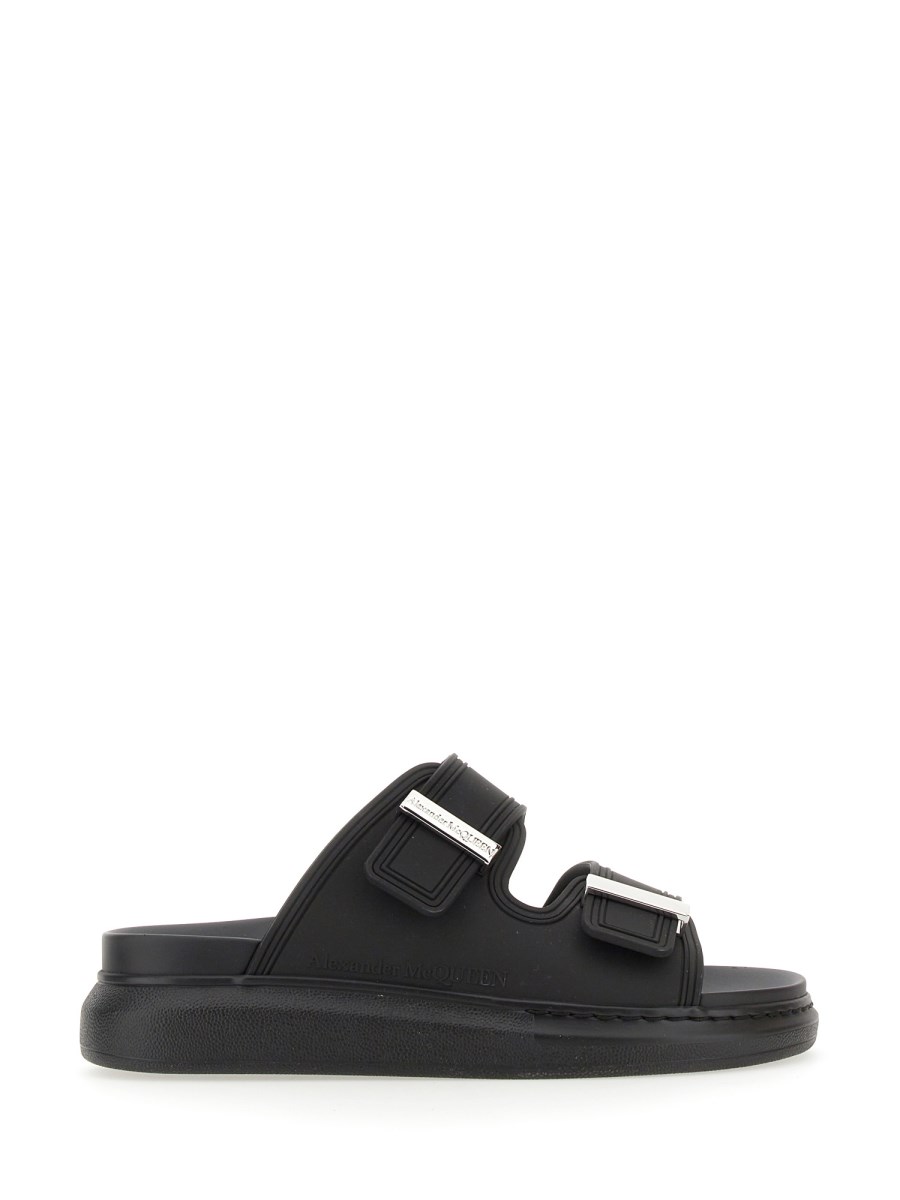 ALEXANDER McQUEEN SANDALO HYBRID OVERSIZE IN GOMMA CON LOGO Soddisfazione Garantita