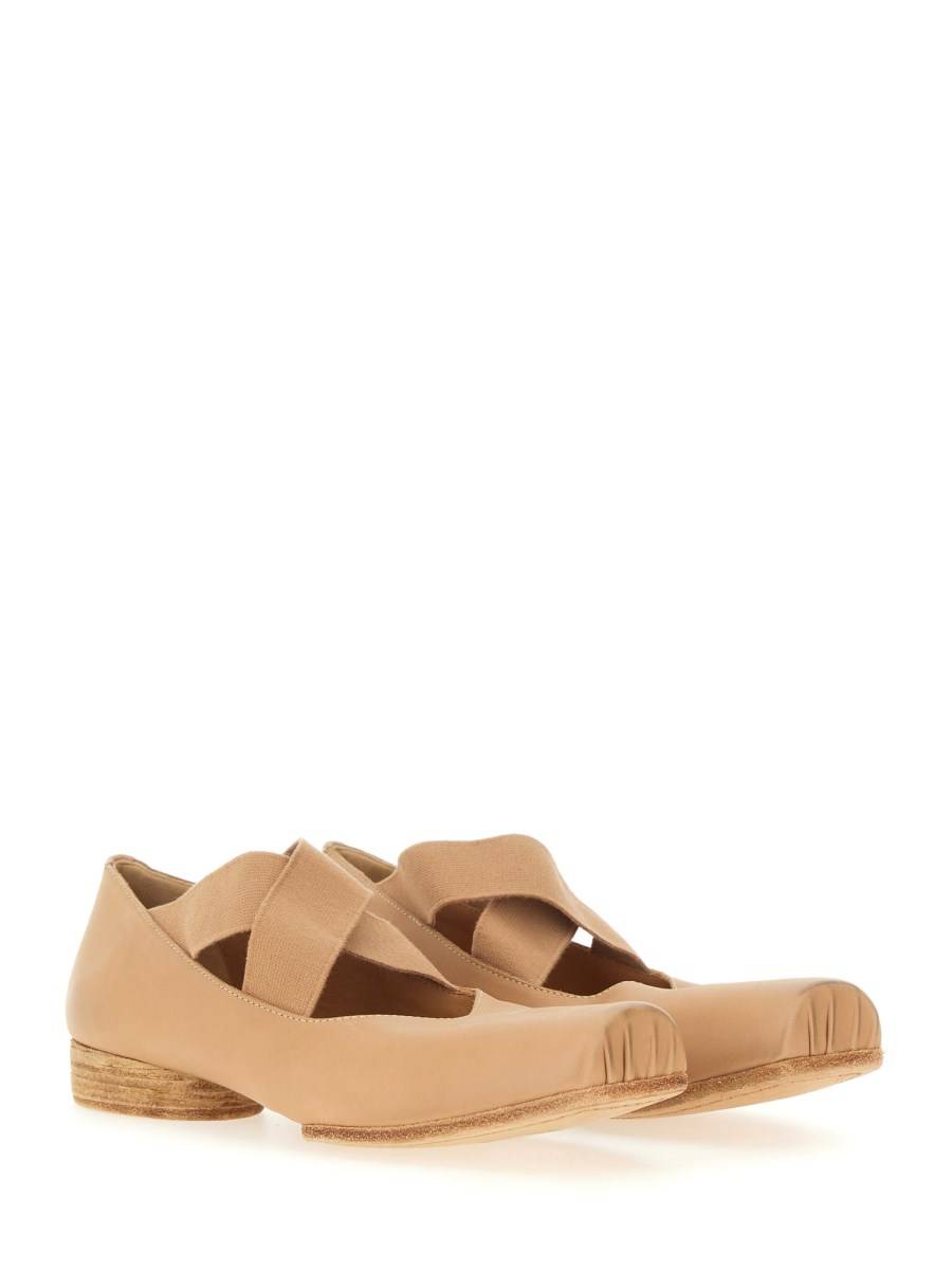 UMA WANG BALLERINA IN PELLE CON FASCIA ELASTICA Acquista Ora