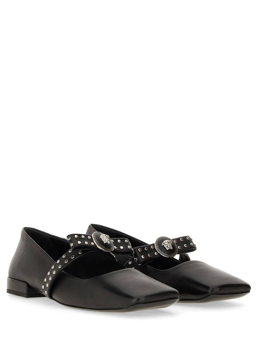 VERSACE BALLERINA "GIANNI" RIBBON CON BORCHIE Novità