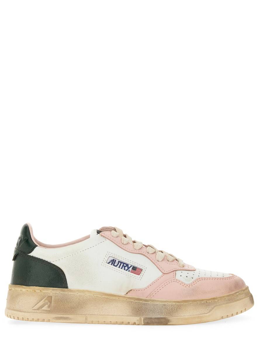 AUTRY SNEAKER SUPER VINTAGE IN PELLE CON LOGO Sconto