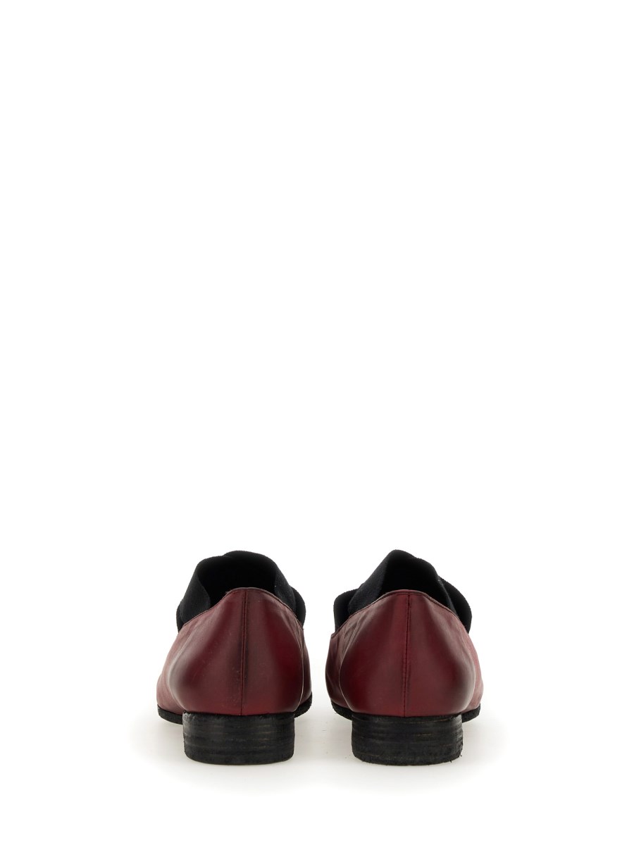 UMA WANG BALLERINA IN PELLE CON FASCE ELASTICHE Nuova