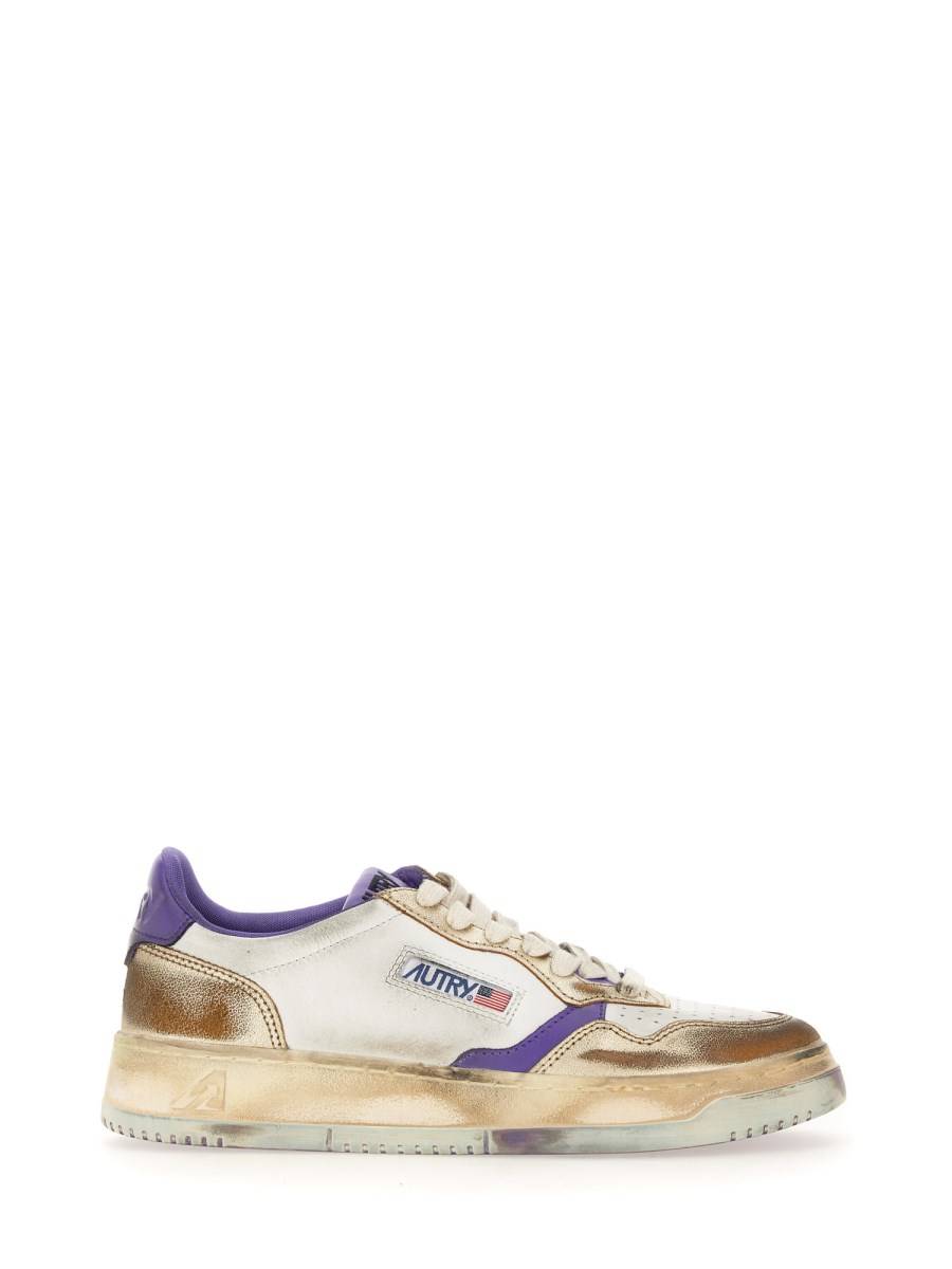 AUTRY SNEAKER SUPER VINTAGE IN PELLE CON LOGO Offerta natalizia