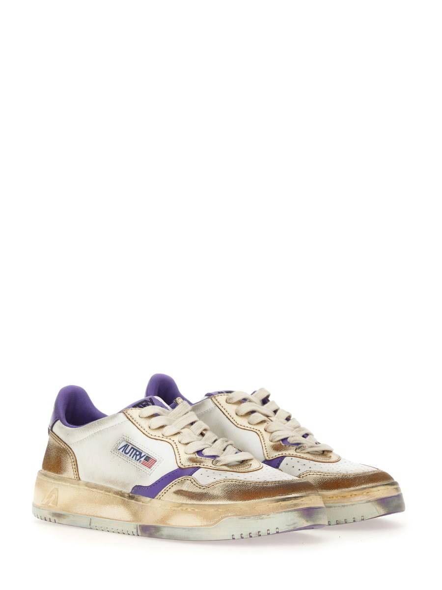 AUTRY SNEAKER SUPER VINTAGE IN PELLE CON LOGO Offerta natalizia