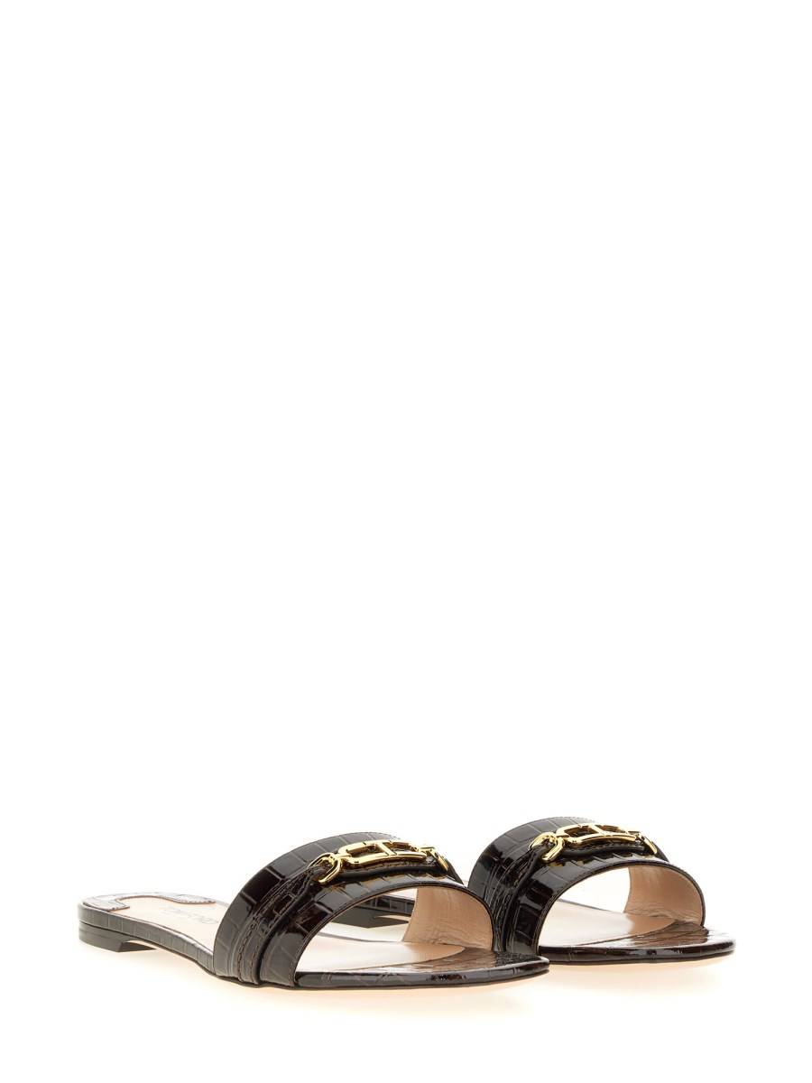 TOM FORD SANDALO SLIDE IN PELLE Smaltimento dello stoccaggio